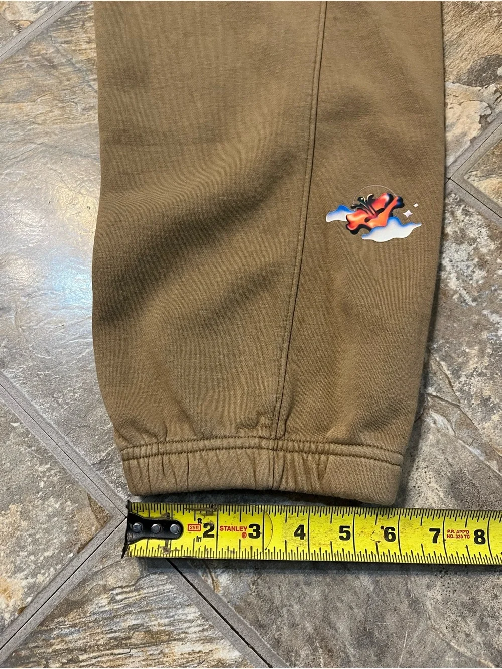 Air Jordan X Jordan Moss Artist Series Fleece Jogger Pants FD7149-258 Womens XL